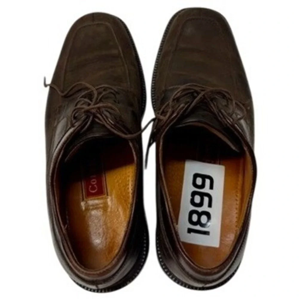 Cole Haan Mens Brown Leather Lace Up Oxford Dress Shoes‎ Size 8 M
